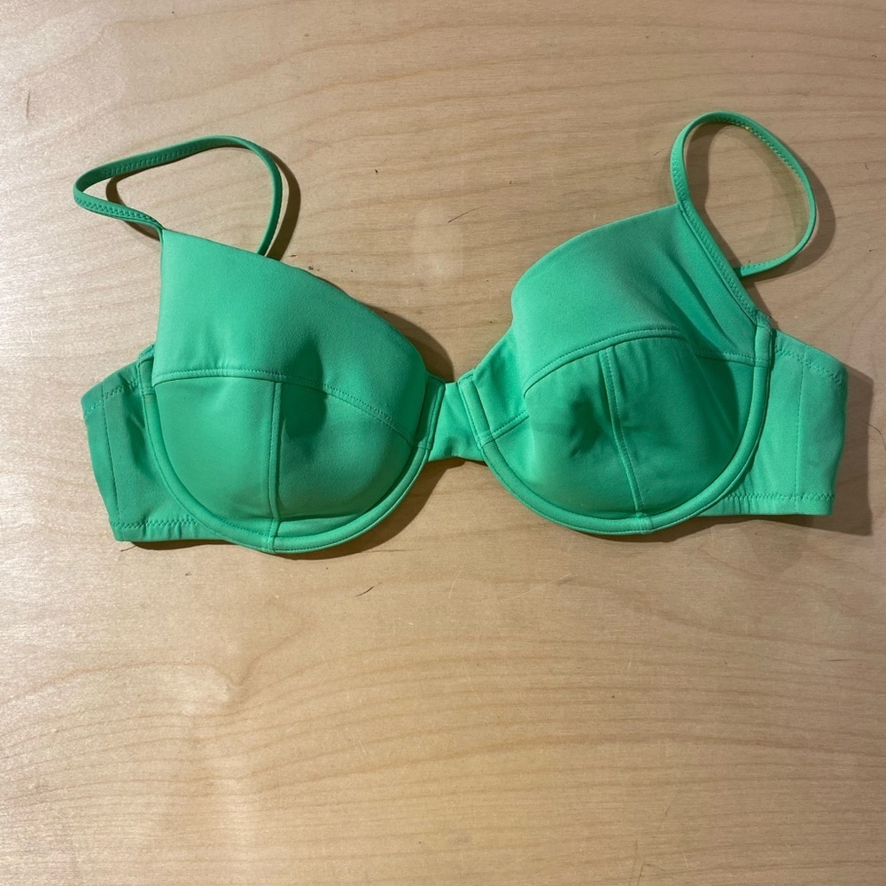 J. Crew Vibrant Green Swim Top 38C (GE)